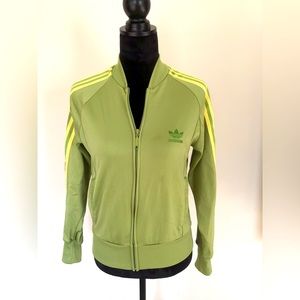 Adidas Ladies Jacket, Green/Yellow, Small/Med.